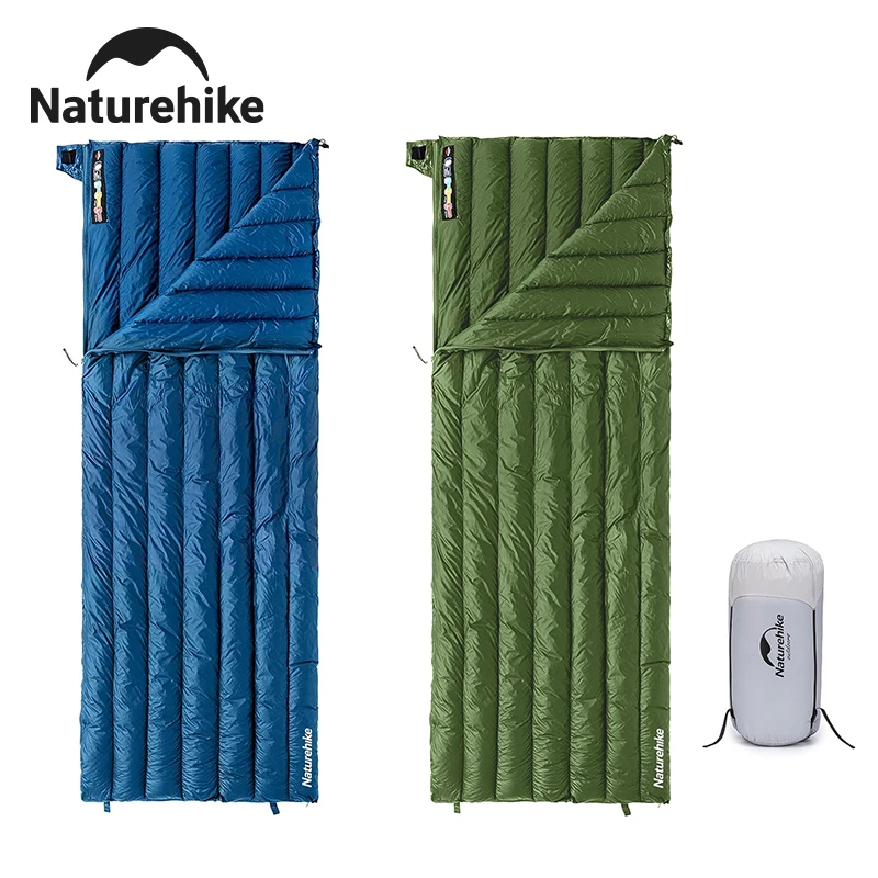 Naturehike Ultralight Backpacking Duck Down Sleeping Bag for Adults Warm Splicable Double Quilt 2 Person Sleeping Bags for Hiking Camping 3 Seasons 1