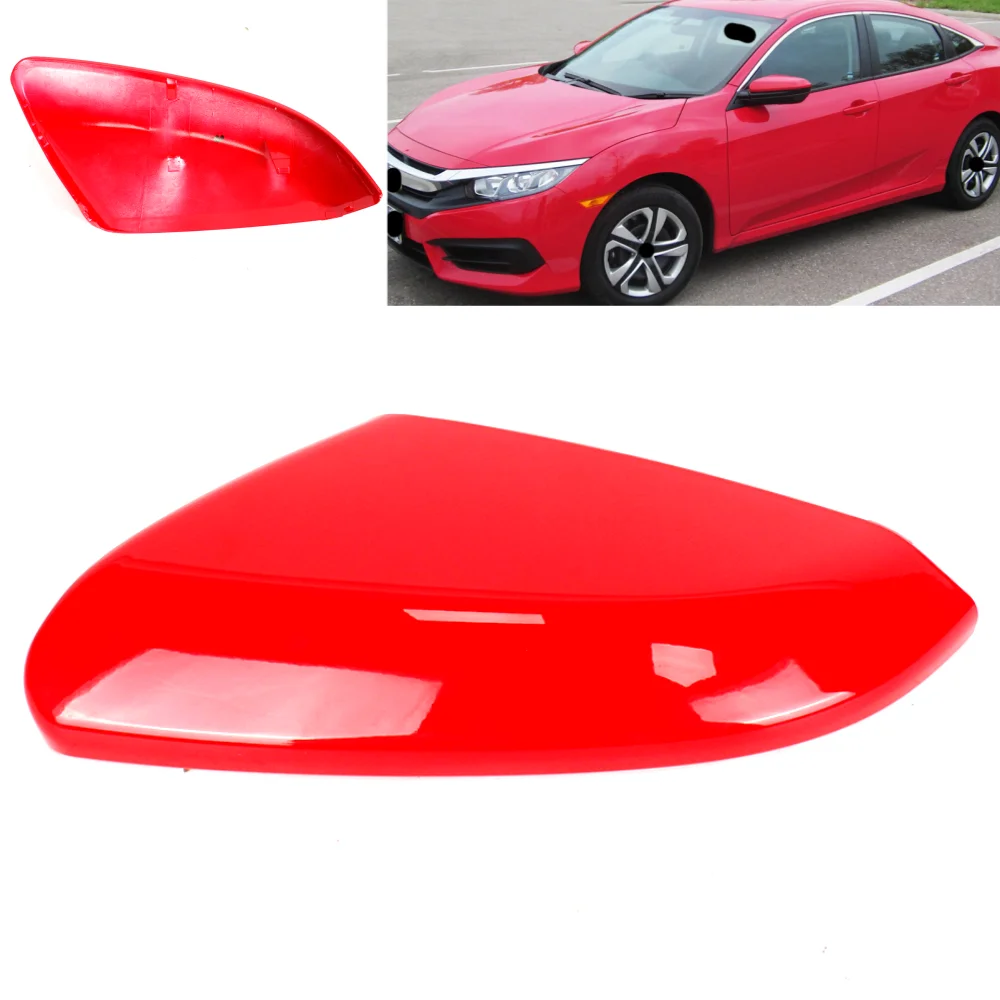 Left Side Red Painted Rear Mirror Housing Cover Cap for Honda Civic 2016 2017 2018 2019 2020 2021 US Version car accessories