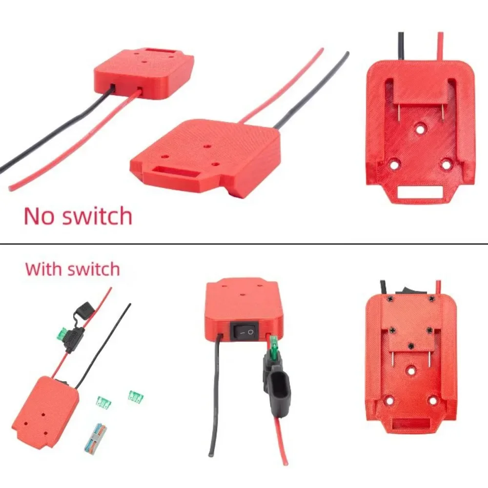 Untuk Lidl Parkside X20V Li-ion baterai bor keluaran konektor 14awg konektor dengan Terminal silikon Sekring mainan untuk mobil anak-anak