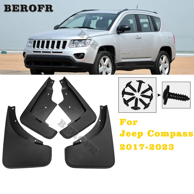 2011-2020 For jeep Compass Mudguard Fender Mud Flap Guards Splash Mudflaps Car Accessories Mudguards Front Rear 4pcs