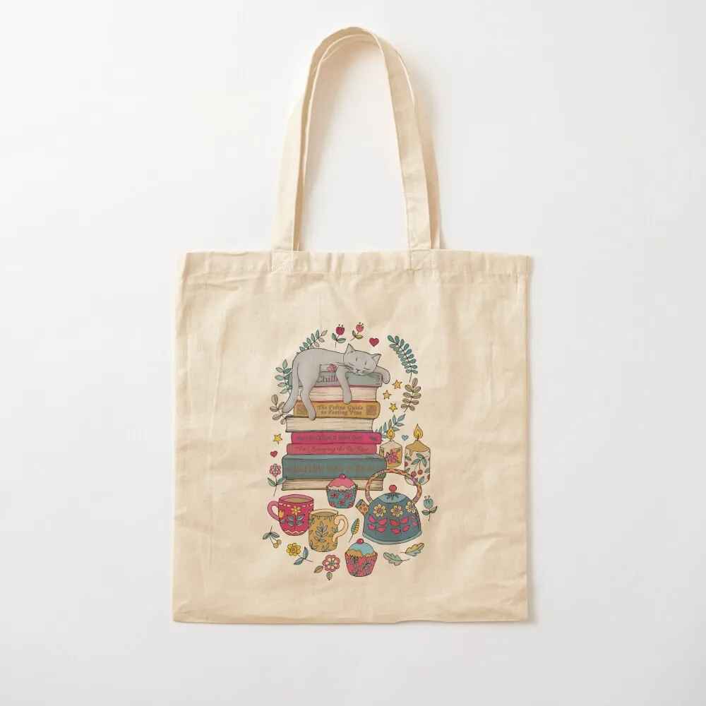 

How to Hygge Like a Cat Tote Bag Women's shopper bag shopping bag shopping bags foldable Handbags