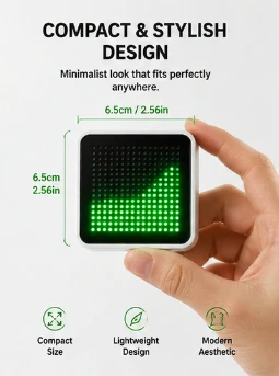 LED Fluid Simulation Desktop Ornament, Creative Water Flow Shaking Fidget Toy, Cyberpunk Gaming Setup Vibe Atmosphere Lamp view 3
