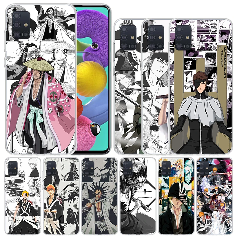 Ichigo Kenpachi Bleach Anime Soft Cover for Samsung Galaxy A51 A50S A71 A70 Phone Case A41 A31 A21S A11 A40 A30S A20E A10S A6 A7