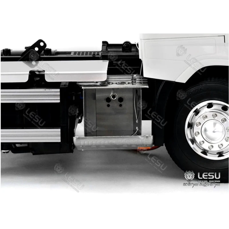 RC 1/14 Metal Tool Box Truck Exhaust Stainless Steel Material for Tamiya Hydraulic Excavator Loader Dump Truck Tripper DIY Parts