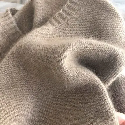 

Spring and Autumn 2026 New Soft Waxy Soft Comfortable Temperament Cute Pullover Sweater Crew Neck Wool Knitted Sweater Top