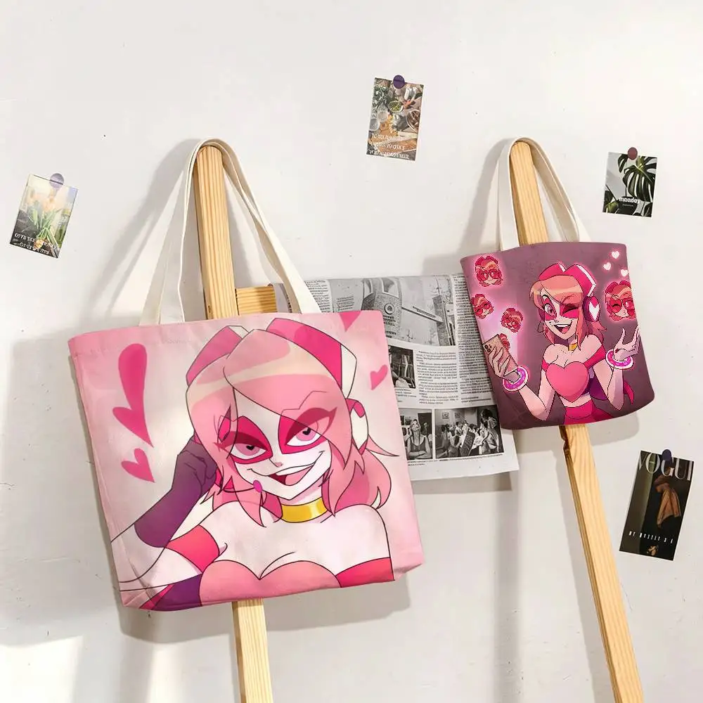Attraction Style Miss Heed   Printed Canvas Tote Bag Shoulder Bag Commuter Mommy Shopping Bag