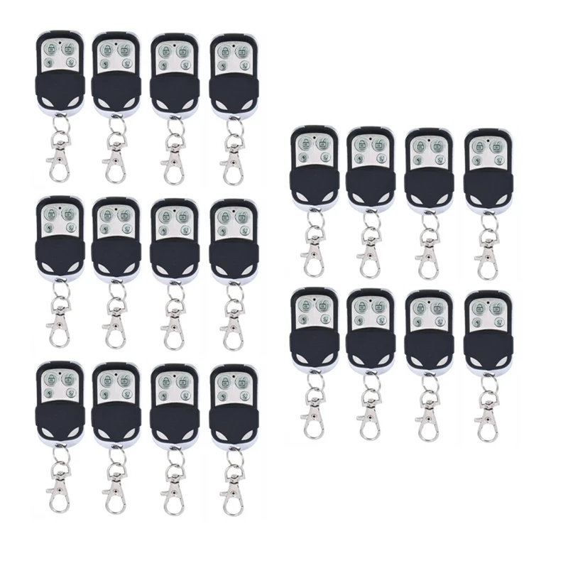 20Pcs 433Mhz RF Remote Control 4CH Button Car Key Garage Door Opener Remote Control Auot Copy Electronic Gate Duplicator