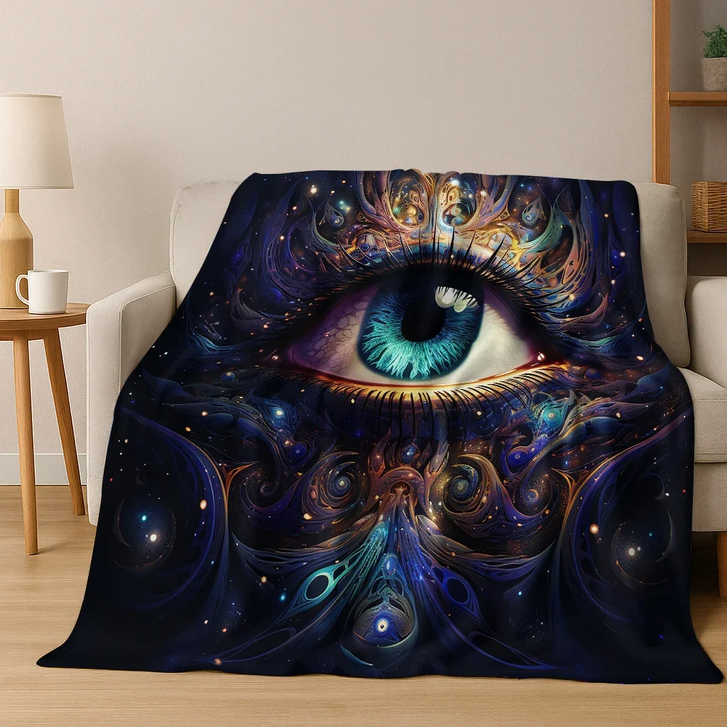 Beauty Eye of Providence Freemasonry Evil Eyes Flannel Blanket,Warm and Cozy Soft Throw Blanket for Home Bedroom Bed Sofa Kids