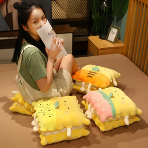 ビスケット型のかわいい抱き枕、ぬいぐるみ、アニメキャラクターのぬいぐるみクッション、自宅やオフィス用のコレクション