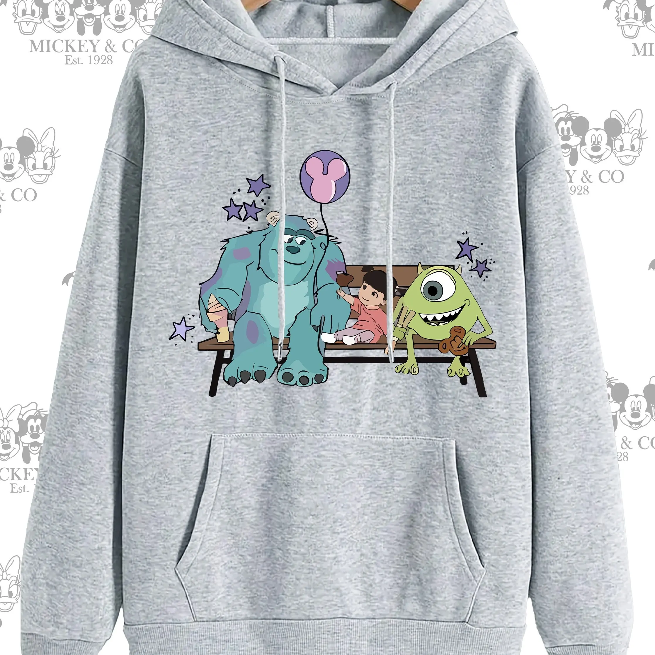 เสื้อฮู้ดแฟชั่นผู้หญิงดิสนีย์และเสื้อฮู้ดลายพิมพ์ เสื้อฮู้ดผู้หญิง เสื้อฮู้ดผ้าฟลีซสำหรับฤดูใบไม้ร่วงและฤดูหนาวของผู้หญิง