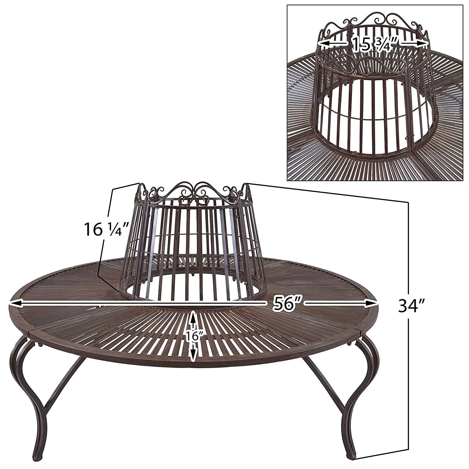 Square household peripheral tree chair wrought iron tree circumference seat garden rest park chair wrought iron chair stool