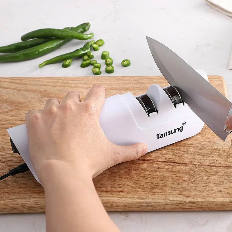 

3-stage Advanced Professional Electric Knife Sharpener Portable Household Quick Sharpening Tool For Kitchen Safe and Easy to Use