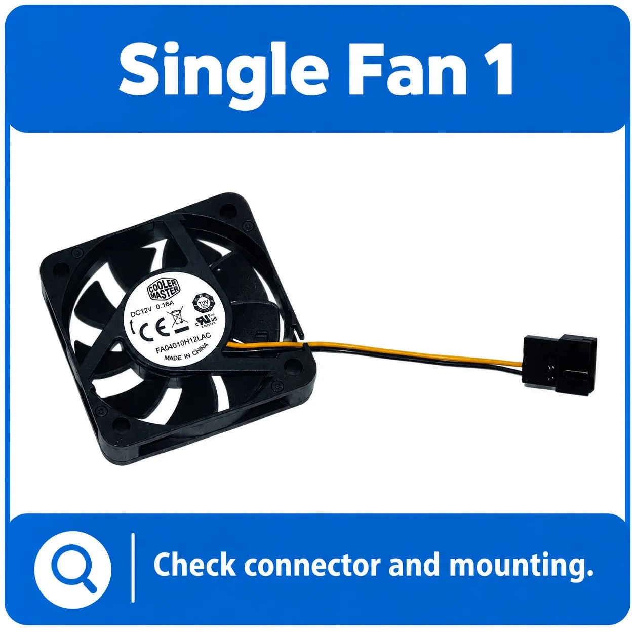 FA04010H12LAC DC Axial Cooling Fan 40x40x10mm 4010 12V 0.16A 5000RPM PWM
