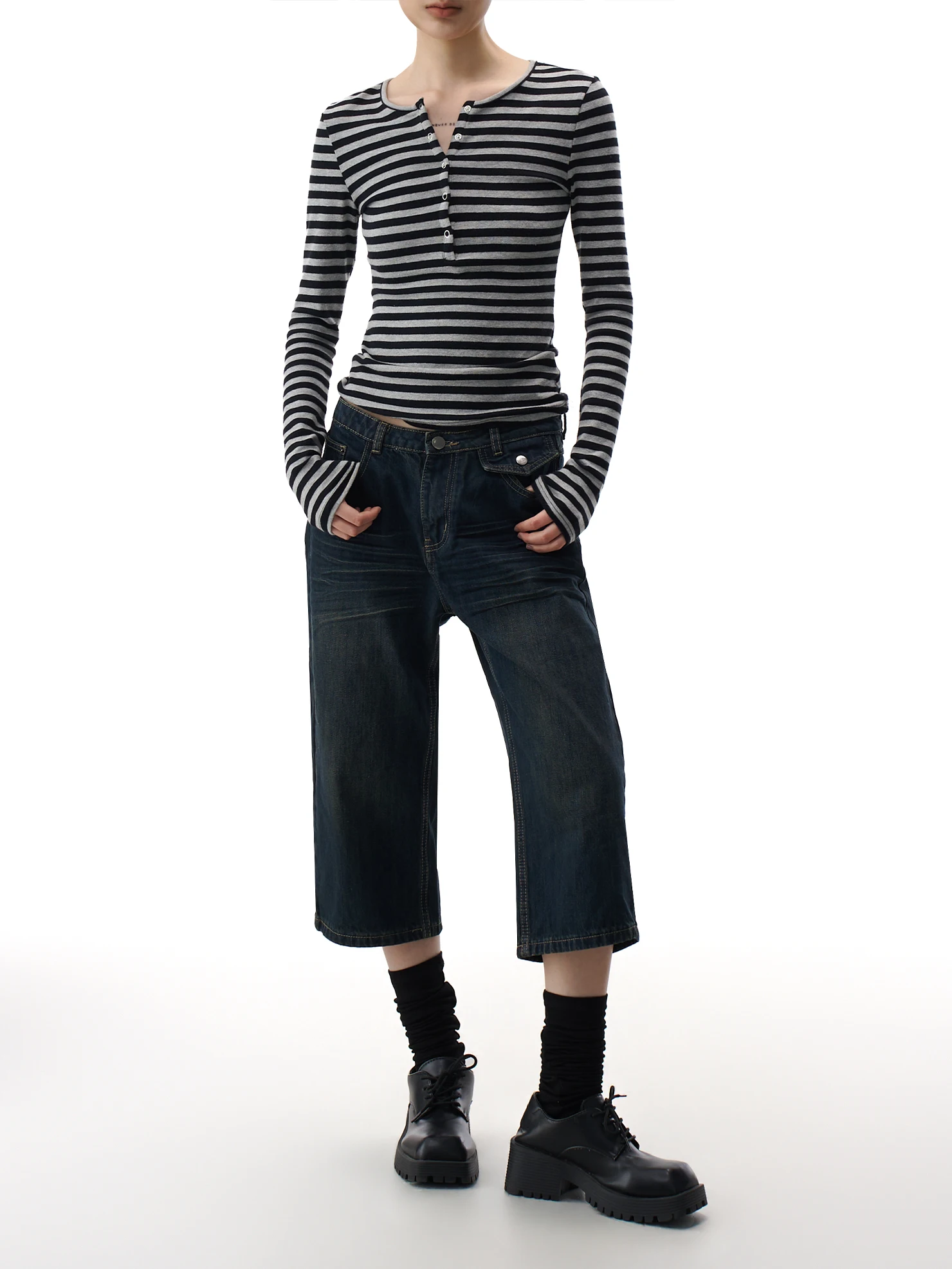 

American Sle Low Waist Straight Leg Jeans Women's Summer New Versatile Slimming Seven-Foot Jeans Casual Cotton Denim