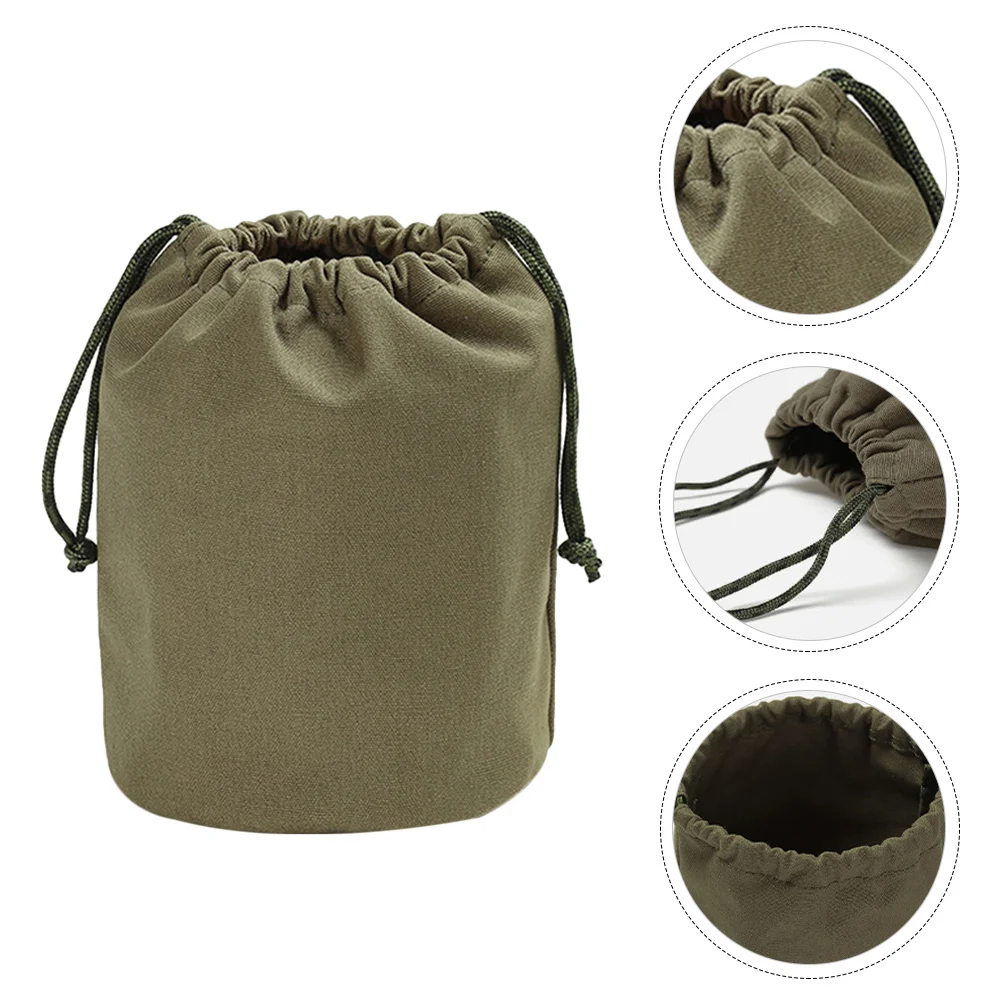 

Item Bag Storage Drawstring Pocket Travel Camping Backpack Stuff Sack for Traveling Hiking Backpacking Canvas