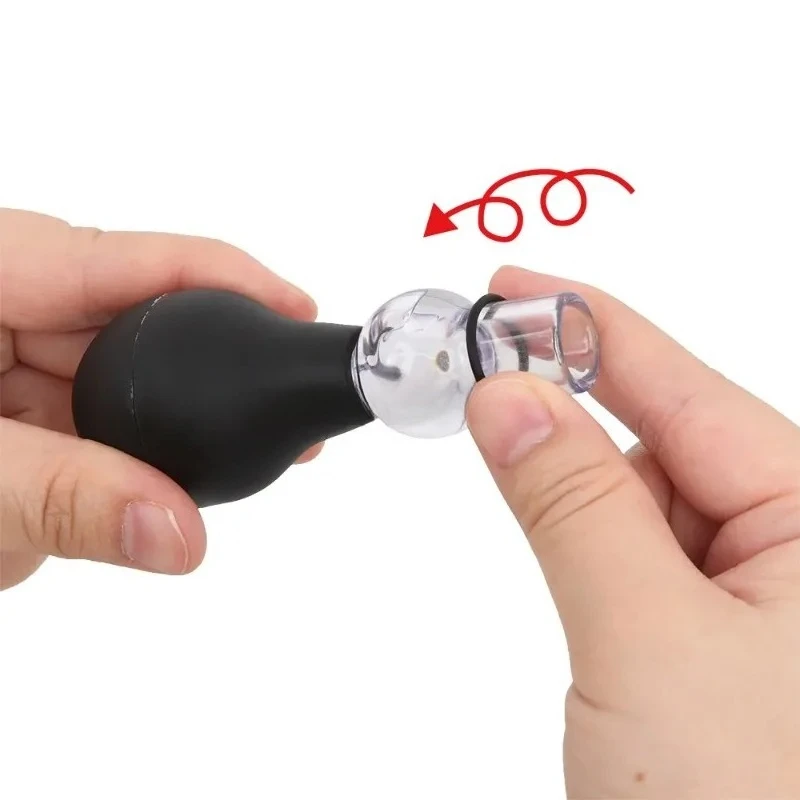 Nipple Sucker Wholesale Male Nipple Breast Pump Enlargement Vacuum Pump with 8 Rings Nipple Stimulator Adult Toys for Women 18+ view 5