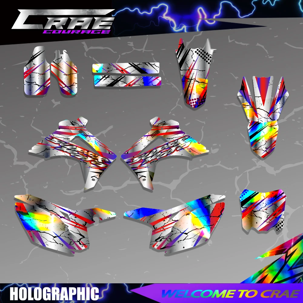 

For HONDA CRF250 CRF 250 2014 2015 2016 2017 CRF450 CRF 450 2013 2014 2015 2016 Motocross Background Graphics Decals Sticker Kit