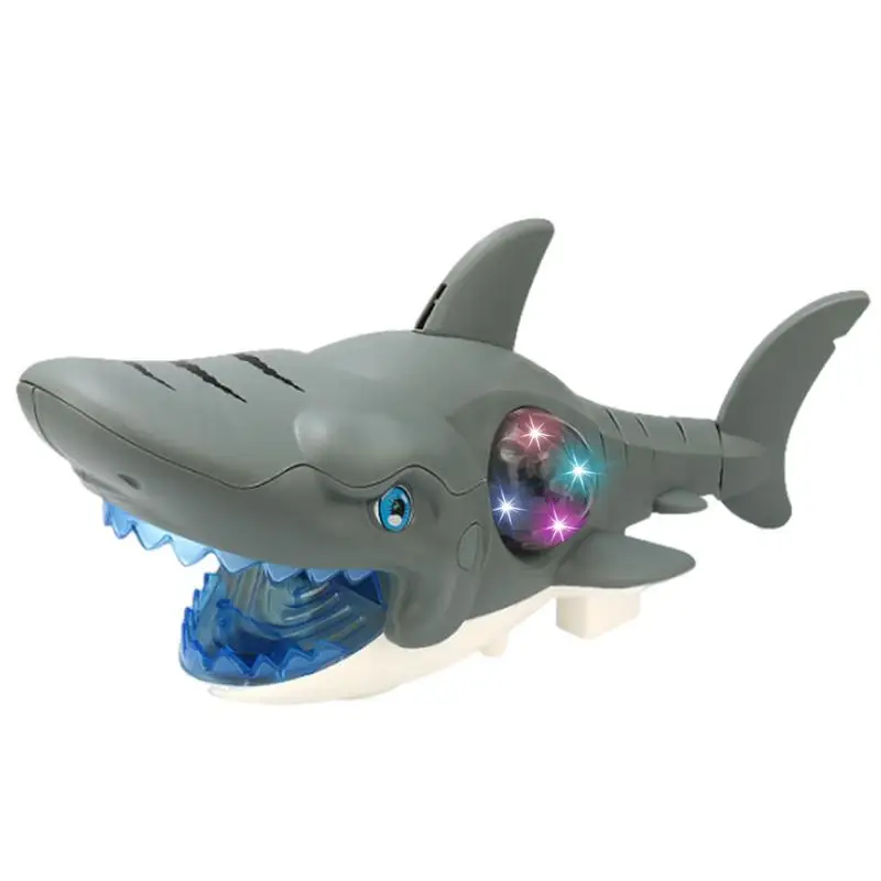 Electric Shark Toys with Lights and Sound Walking Shark Children Sensory Toy Colorful Moving Music Toys for Kids Birthday Gifts