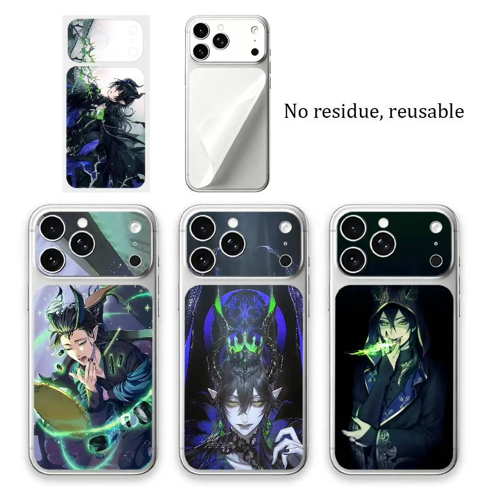 

M-Malleus D-Draconia Back Sticker For iPhone 17 Pro Max 17 Pro Anti-Fingerprint Decal