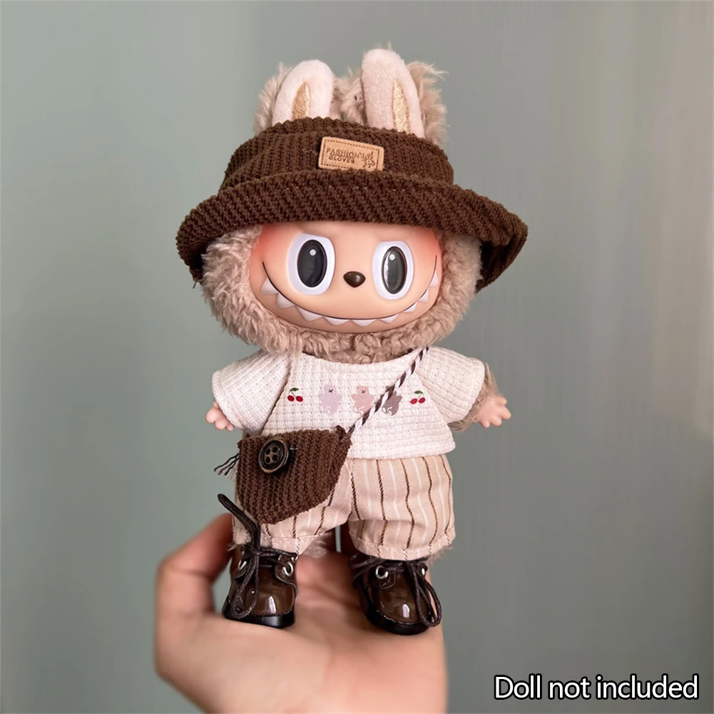 

Fashion Clothes Ropa Labubu Clothes Outfit Doll Accessories For 15/17cm Labubu V2 V1 Plush Doll's Suspenders Suit