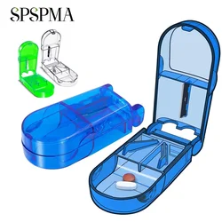 1Pcs Pill Cutter for Small Pills - Pill Splitter for Large Pills - Cut Tablet in 1/2, with a Mini Pill Organizer Compartmen