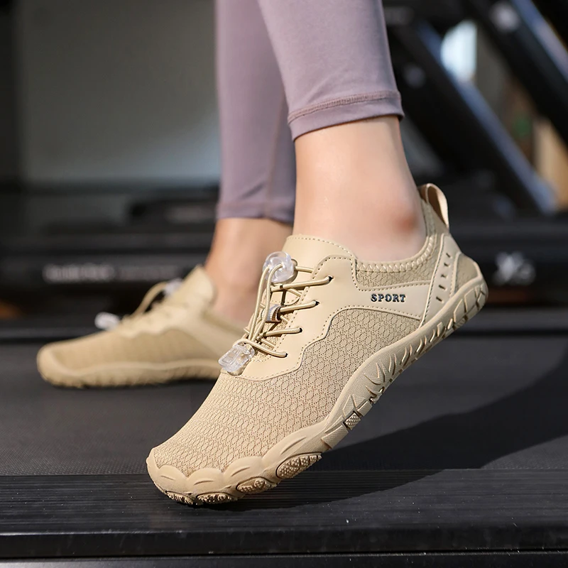 

Khaki Breathable Water Shoes Men Anti-slip Rubber Sole Quick Dry Outdoor Wading Diving Aqua Sneakers