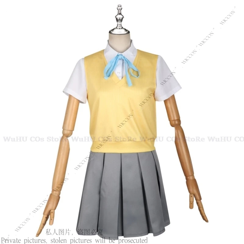 Anime K-ON！Hirasawa Yui Cosplay Costume Wig Hair Clip Free Gift High School Girls Uniforms Woman JK Uniform Halloween Party