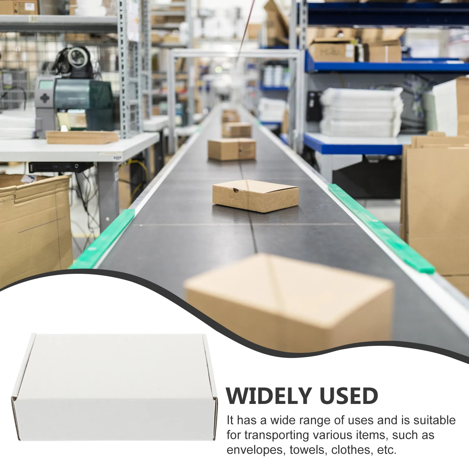 

20Pcs Durable White Corrugated Paper Boxes Express Packaging Moving Storage Containers