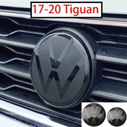 1set Car Front Grill Badges Rear Trunk Emblem Lid Covers Logo Sticker Black For VW Tiguan 2017 2018 2029 2020 Auto Accessories