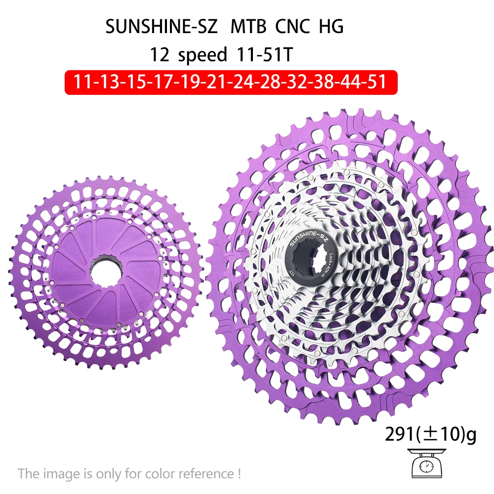 SUNSHINE K7 12 Speed MTB Cassette 11-46T 11-50T 11-51T HG Hub