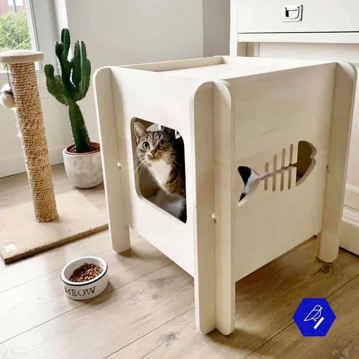 

Luxury Modern Solid Wooden Pet Cage Wholesale Luxury Modern Cat House Solid Wood Pet Cage Custom Animal Pattern Kennel