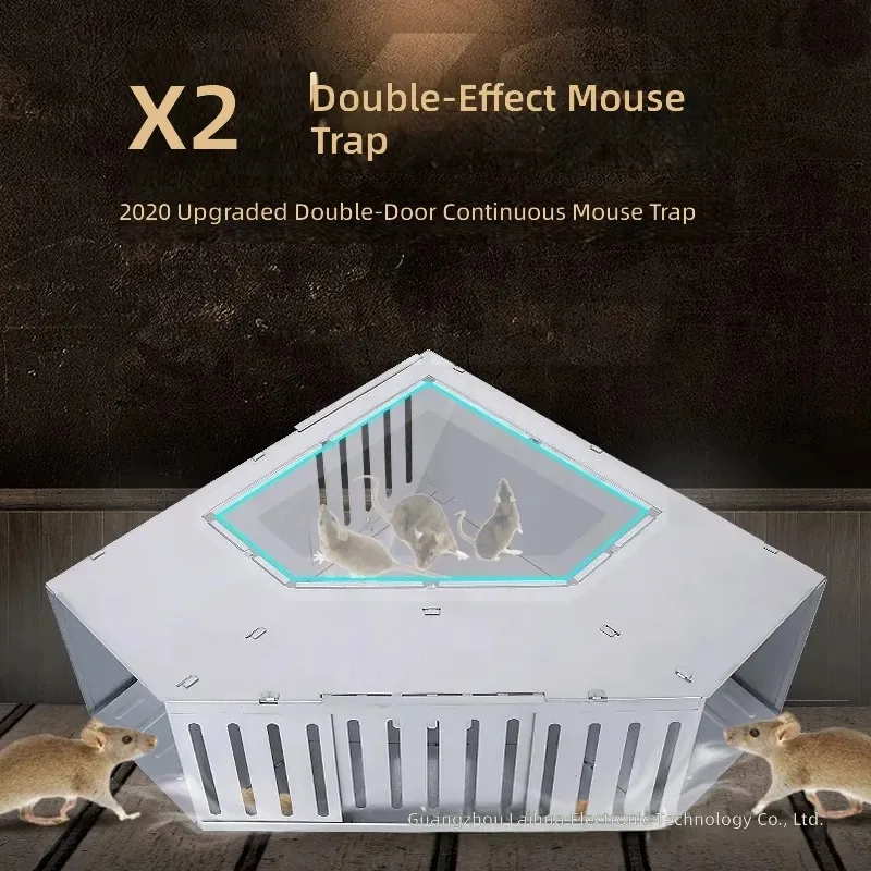 Trampa para Ratones Automática y Continua para Uso Doméstico, Jaula de Gran Capacidad para Captura Humana de Ratones y Ratas