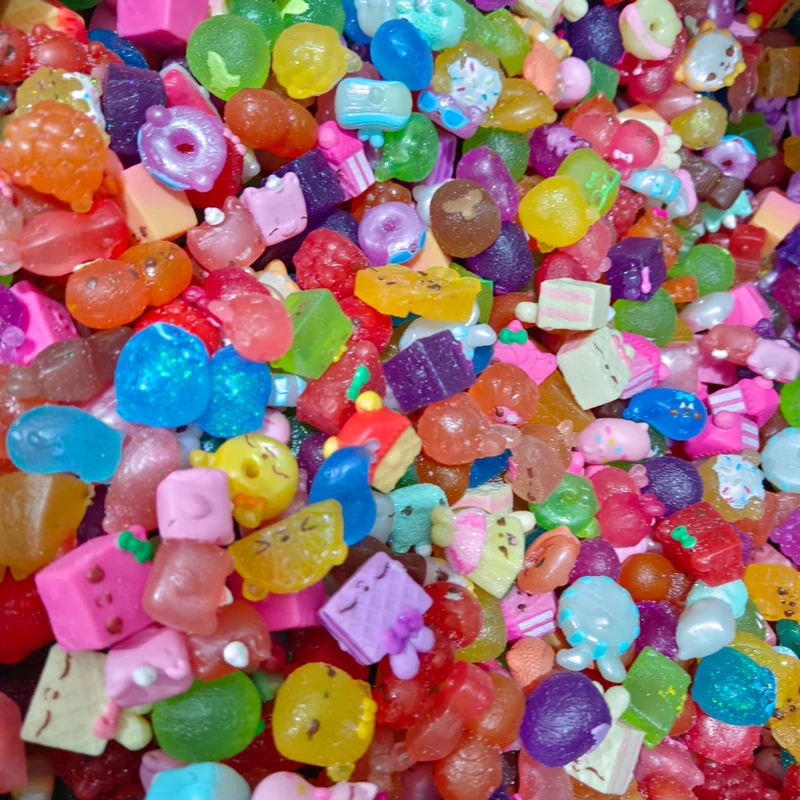 

Anime 3D Rare Shop Game Market Gadget Figures Kawaii Cute Rainbow Colol Sweet Candy Food Model Collectible Toy Gift for Kid Girl