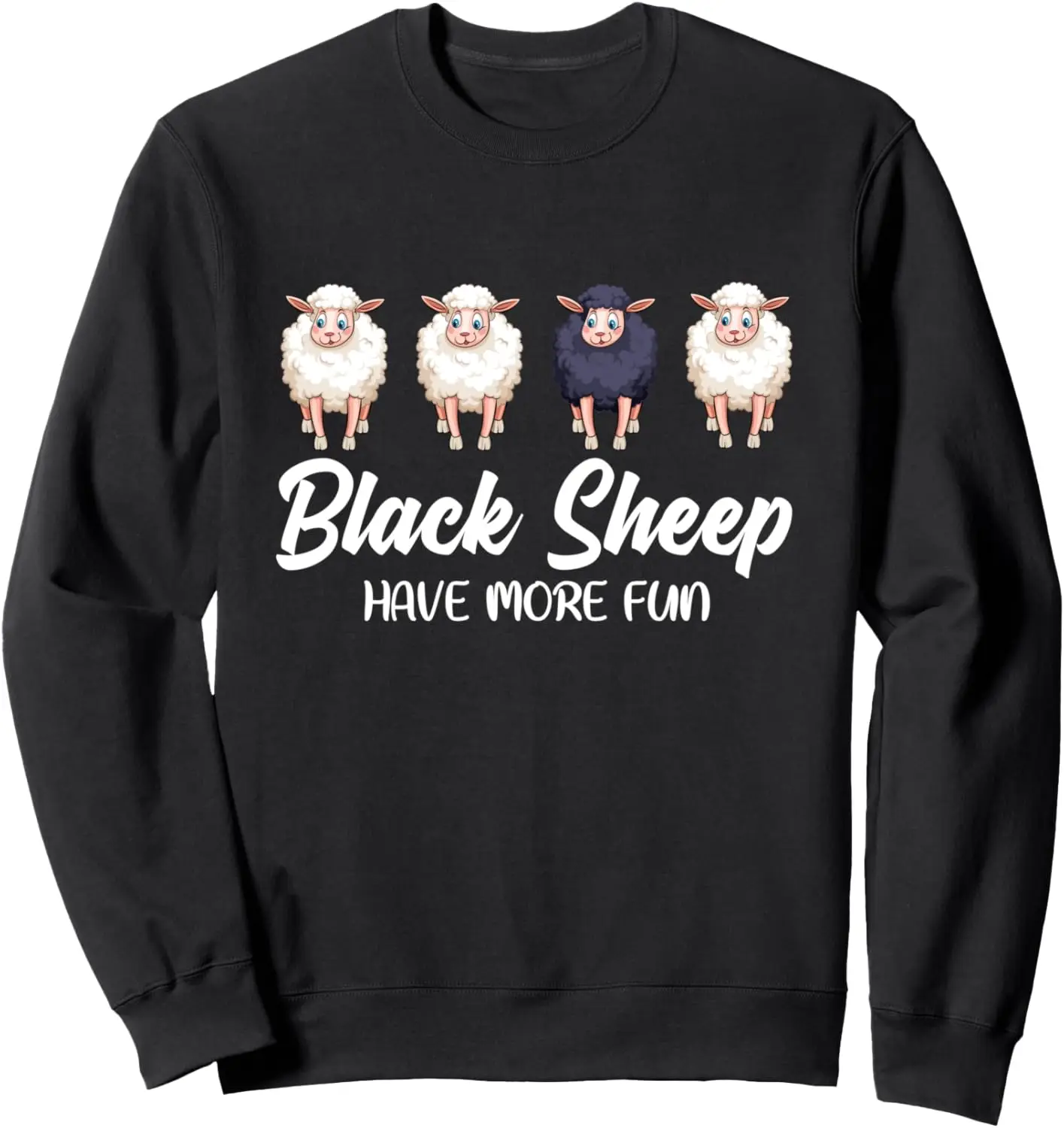 

Толстовка с изображением овцы в подарок для овцы Black Sheep Have More Fun