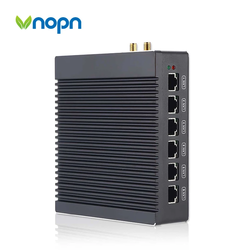 VNOPNファンレスミニPCファイアウォールアプライアンス Intel N3700 6LAN Windows 10/7 Linux シンクライアントミニPC Pfsenseファイアウォールサーバー ファンレス
