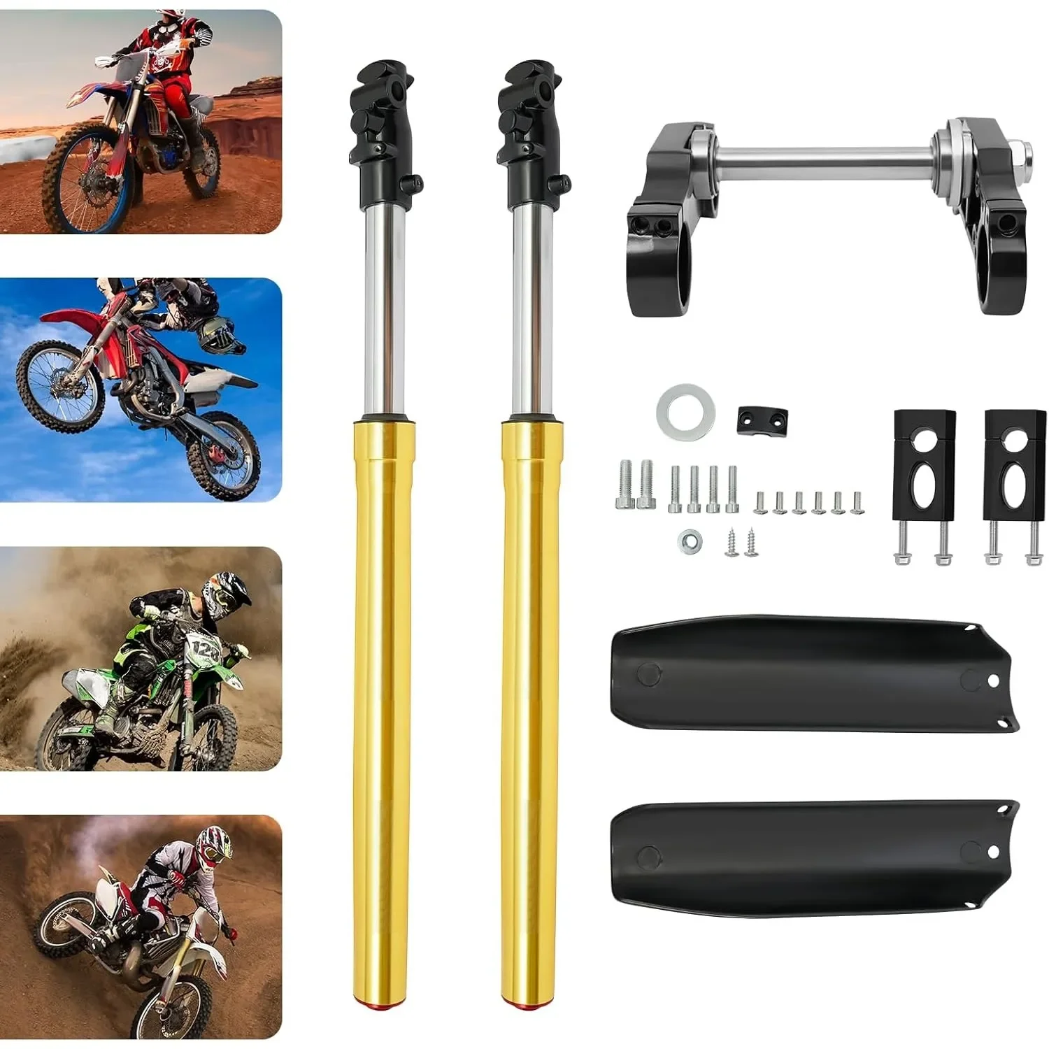 29 "Paar Voorvorken Set 45/48mm Triple Tree Klemmen voor 110cc 125cc Dirt Pit Bike voorvorken Schokdemper Schokdemper