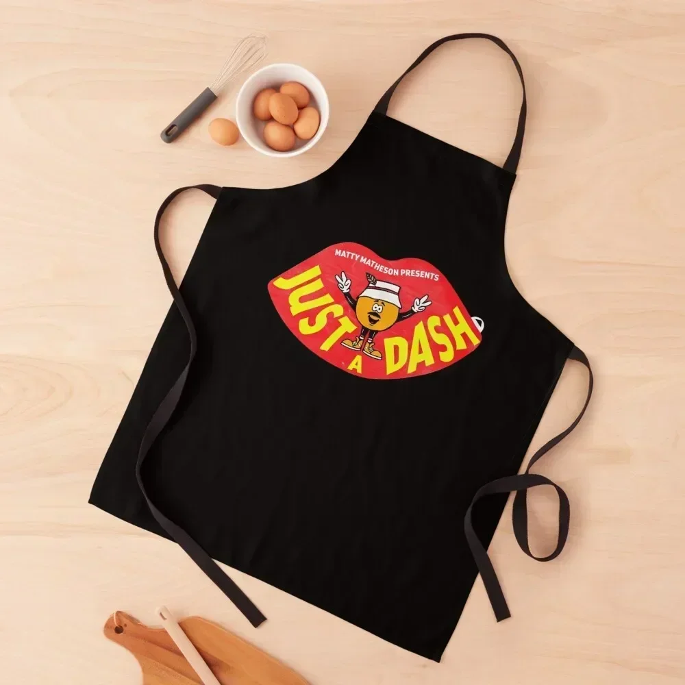 

Matty Matheson Merch Just A Dash Lips Art CoolLong Sleeve Crewneck Sweat Apron Waterproof women Kitchen Utensils Apron