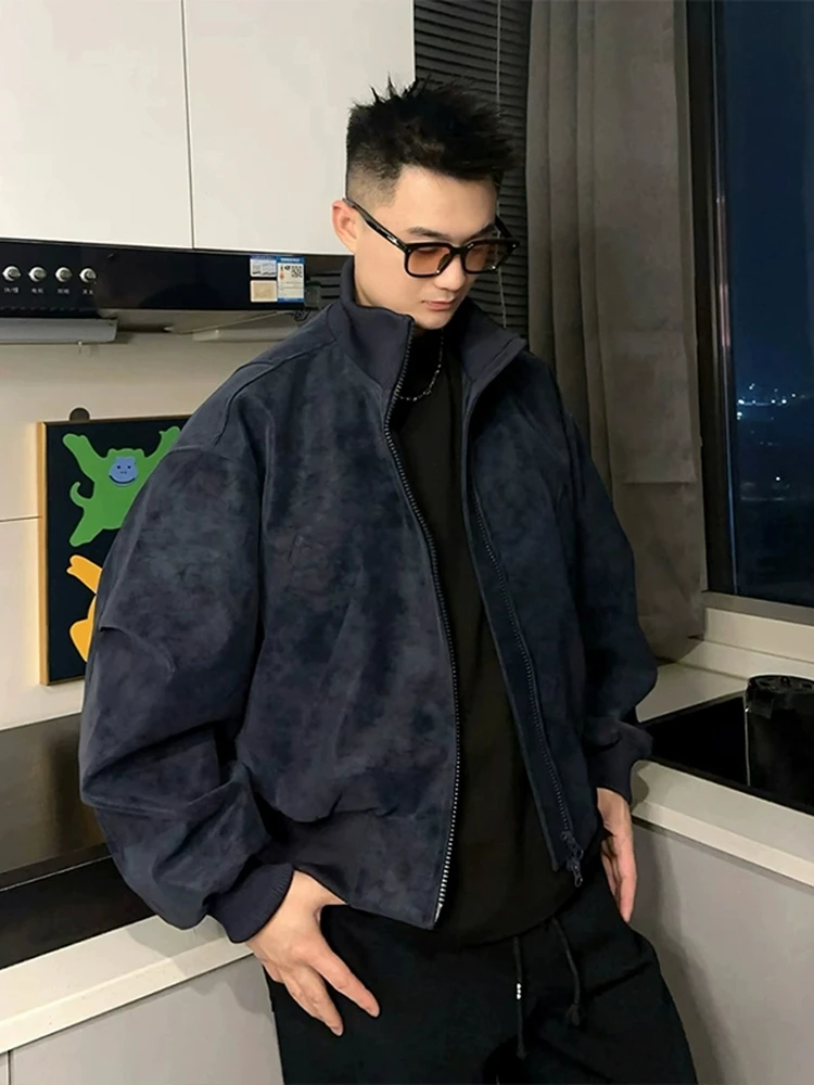 

Мужская мотоциклетная куртка American Dyed из искусственной кожи с воротником-стойкой, приталенного кроя, в бейсбольном стиле, для молодежи, для активного отдыха и повседневной носки