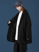 Blazers Women Baggy Simply Temper Elegant Preppy Clothes Korean Fashion Unisex Long Sleeve Autumn High Street Gentle Notched Ins