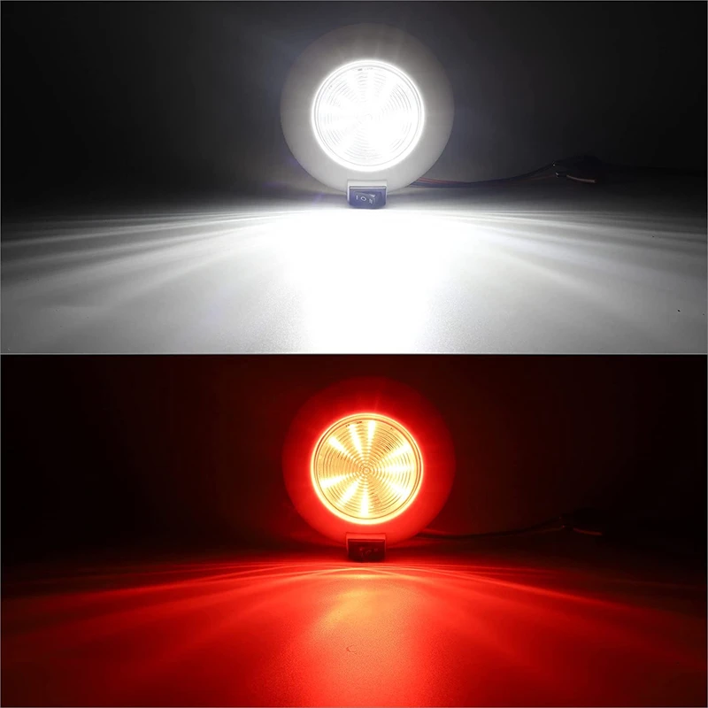 1Pcs 4 Inch Round LED Utility Dome Light for Home Truck RV Trailer Boat Aircraft Interior Light High Power LED Downlight