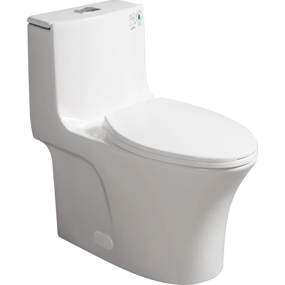 Water-Efficient Dual-Flush One-Piece Toilet 1.1/1.60 GPF Elongated Comfort Height Soft Closing Seat Included Floor Mounted ADA Compliant