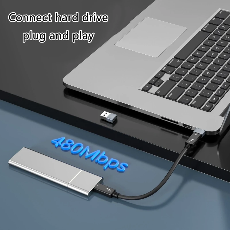 Adaptor USB Ke Tipe C Untuk Transfer File Cepat dan Catu Daya untuk PC, Laptop,