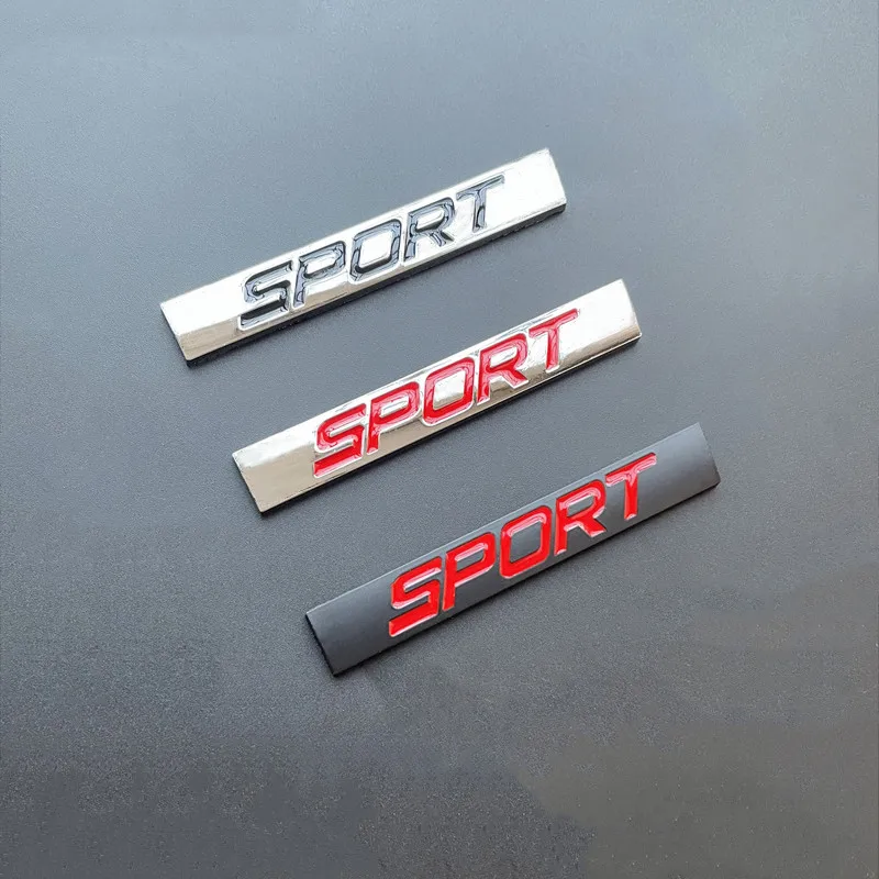 3D Metal Black Chrome Logo Sport Badge Car Fender Emblem Trunk Decal For Toyota Honda Nissan VW Audi Sport Sticker Accessories