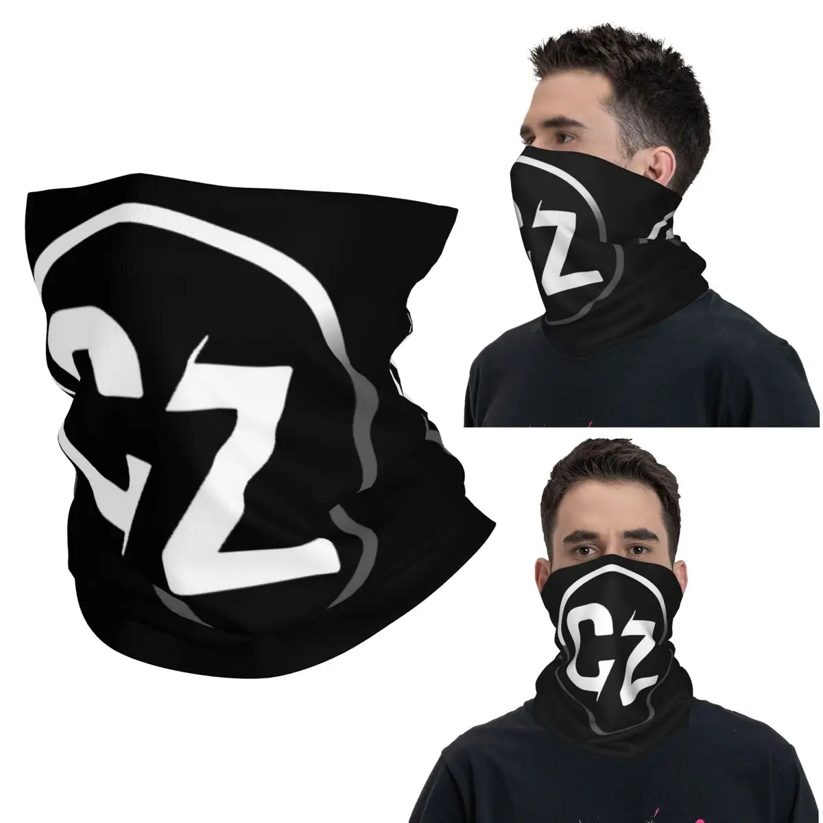 

White CZ Guns Logo Bandana Neck Gaiter Printed Magic Scarf Multi-use Cycling Scarf Outdoor Sports For Men Women Adult Windproof