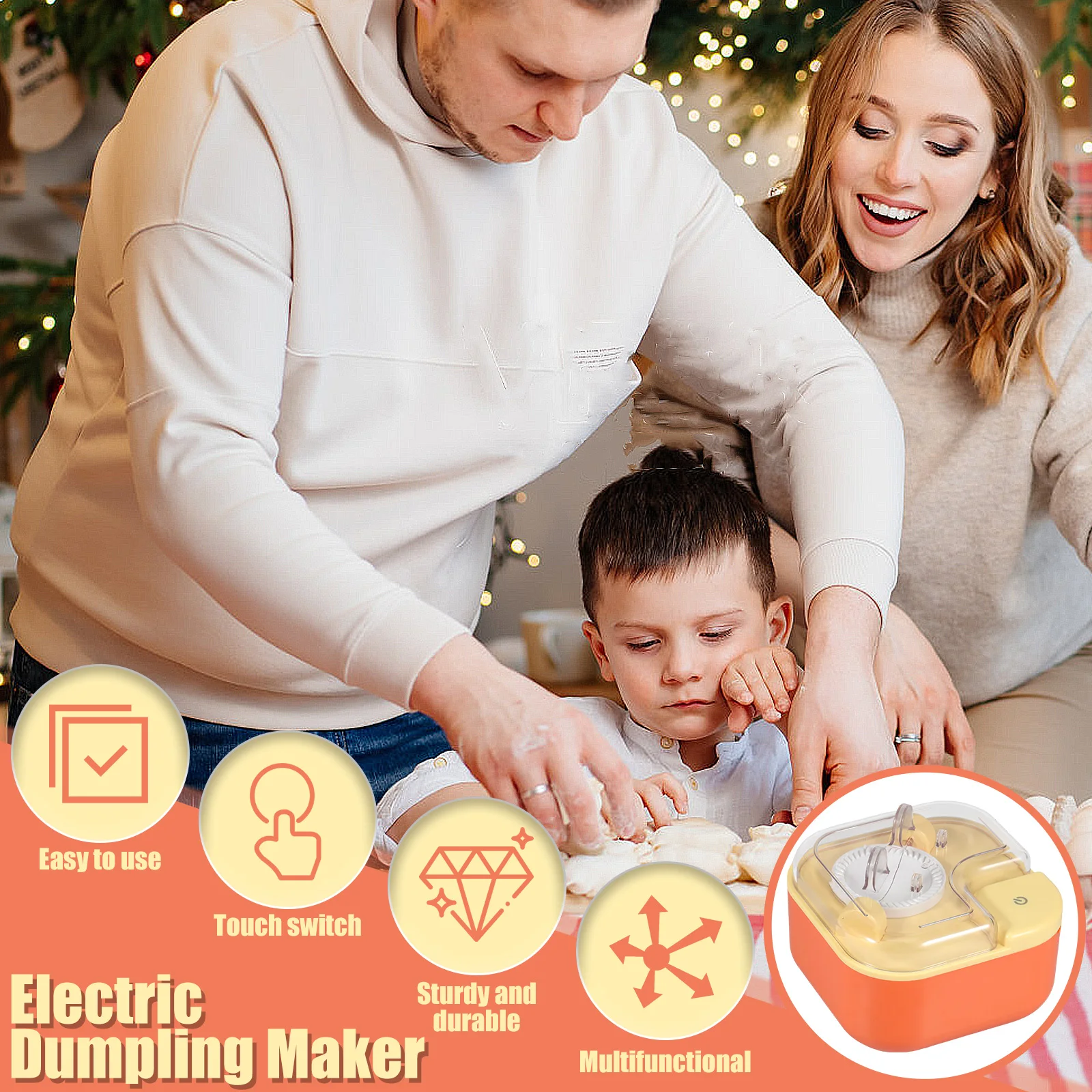 Electric Dumpling Maker Automatic Dumpling Machine Ravioli Maker for Kitchen Gadget Hands-Freeing Artifact Fast Dumpling Maker