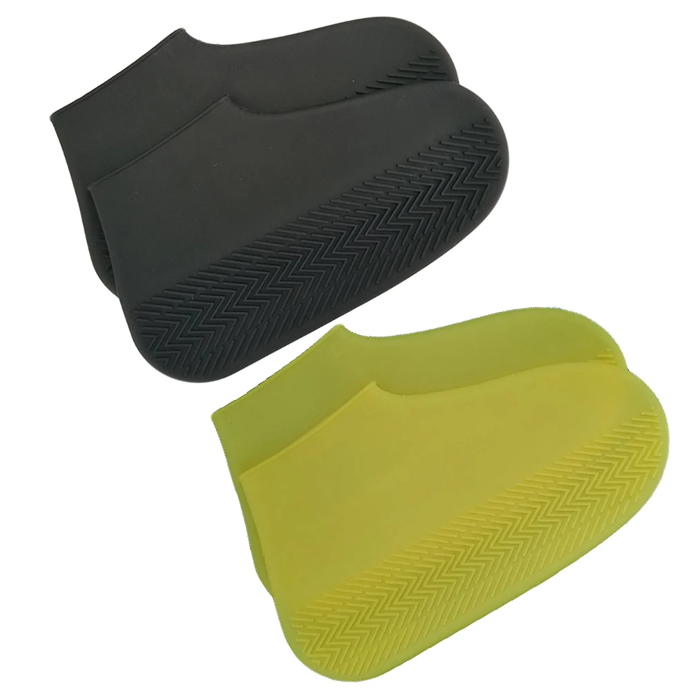 

Waterproof Non-slip Shoe Covers Disposable Silicone Anti-slip Foldable Black for Rainy Days Travel