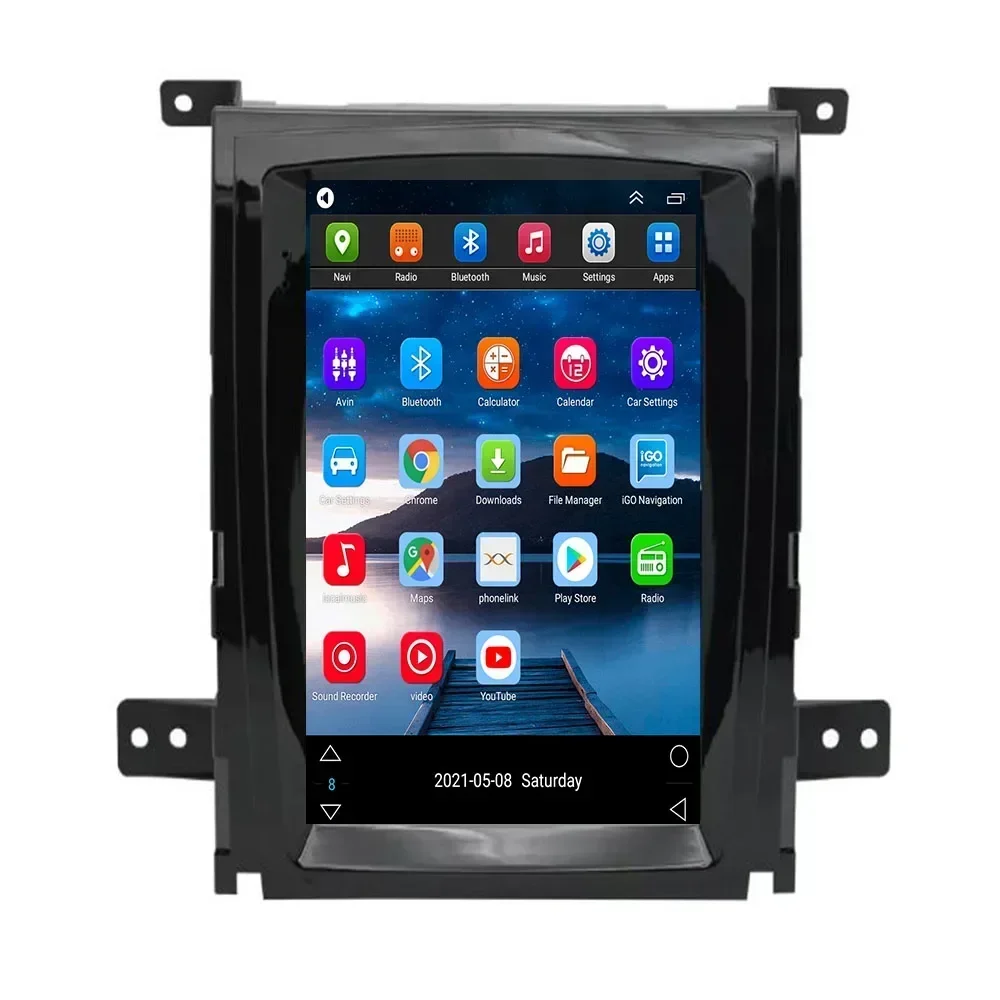 Para Cadillac Sevilha STS SLS 2007 -2012 ​ Rádio automotivo Android Tesla estilo 2Din receptor estéreo Autoradio reprodutor multimídia GPS Navi