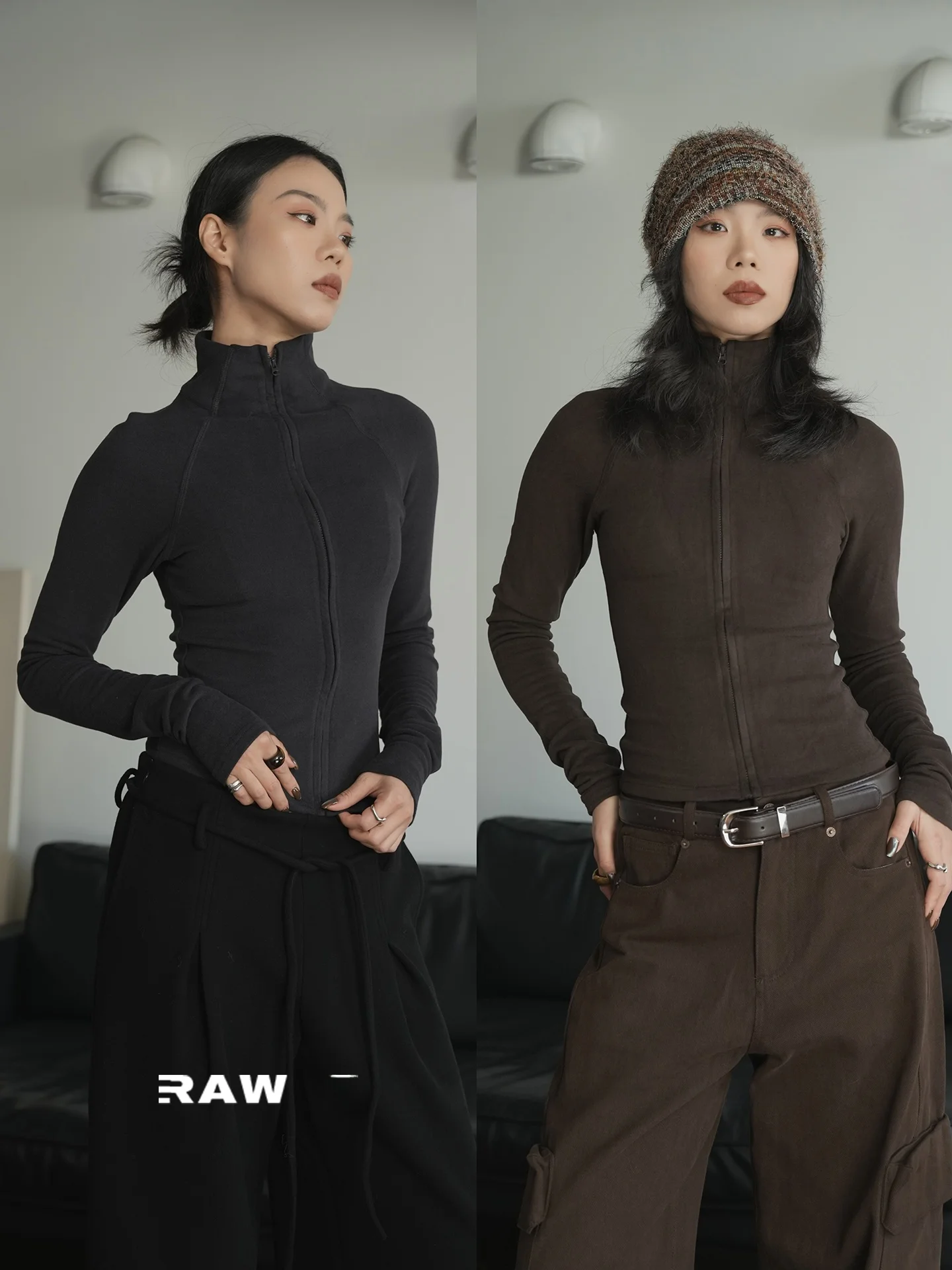 

Мат Fce Brued Slim Fit с высоким воротником на молнии, длинная футболка Све с эффектом похудения, женская модная зимняя футболка