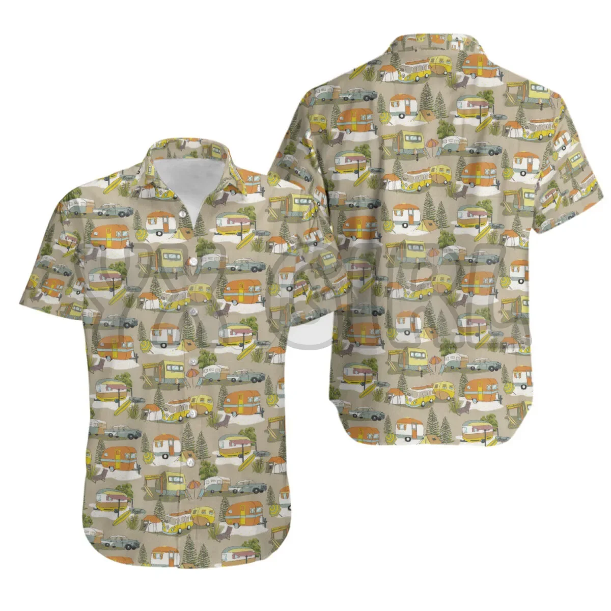 Summer Shirts Camping Art 3D All Over Printed Hawaiian Shirt Men's For Women's Harajuku Casual Shirt Unisex