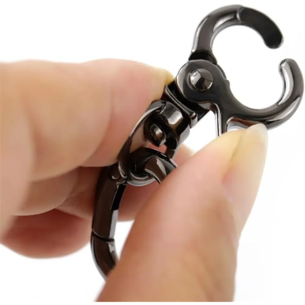 2pcs Double Opening Keychain Clip, Swivel Spring Snap Hooks